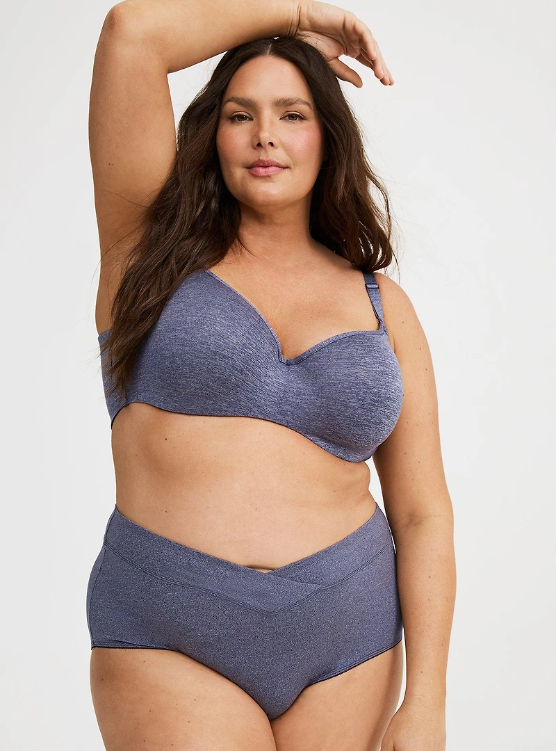 Balconette Lightly Lined Heathered Bra