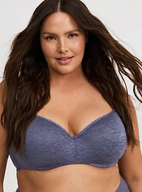 Balconette Lightly Lined Heathered Bra