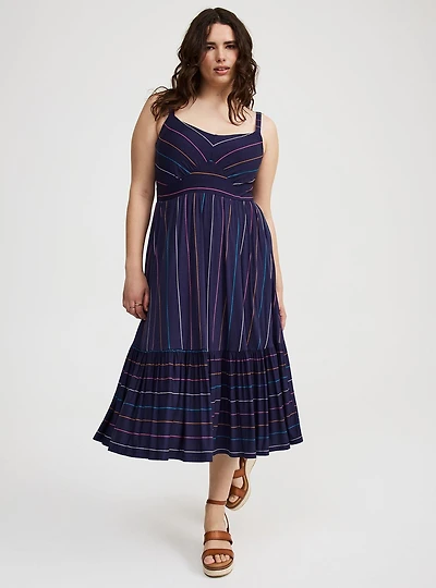 Midi Super Soft Tiered Dress