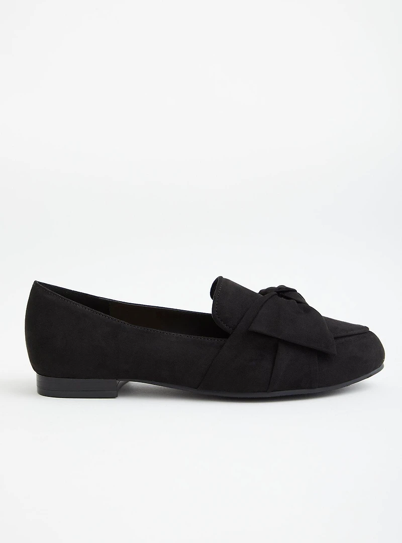 Black Faux Suede Loafer