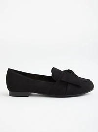 Black Faux Suede Loafer