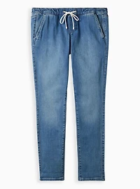 Pull-On Boyfriend Straight Super Soft Mid-Rise Jean