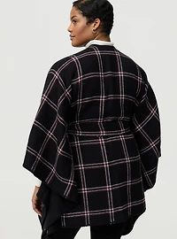 Belted Plaid Ruana