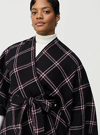 Belted Plaid Ruana