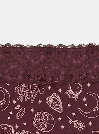 Cotton Mid-Rise Lace Trim Boyshort Panty