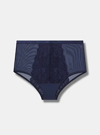 High-Rise Floral Lace Brief Panty