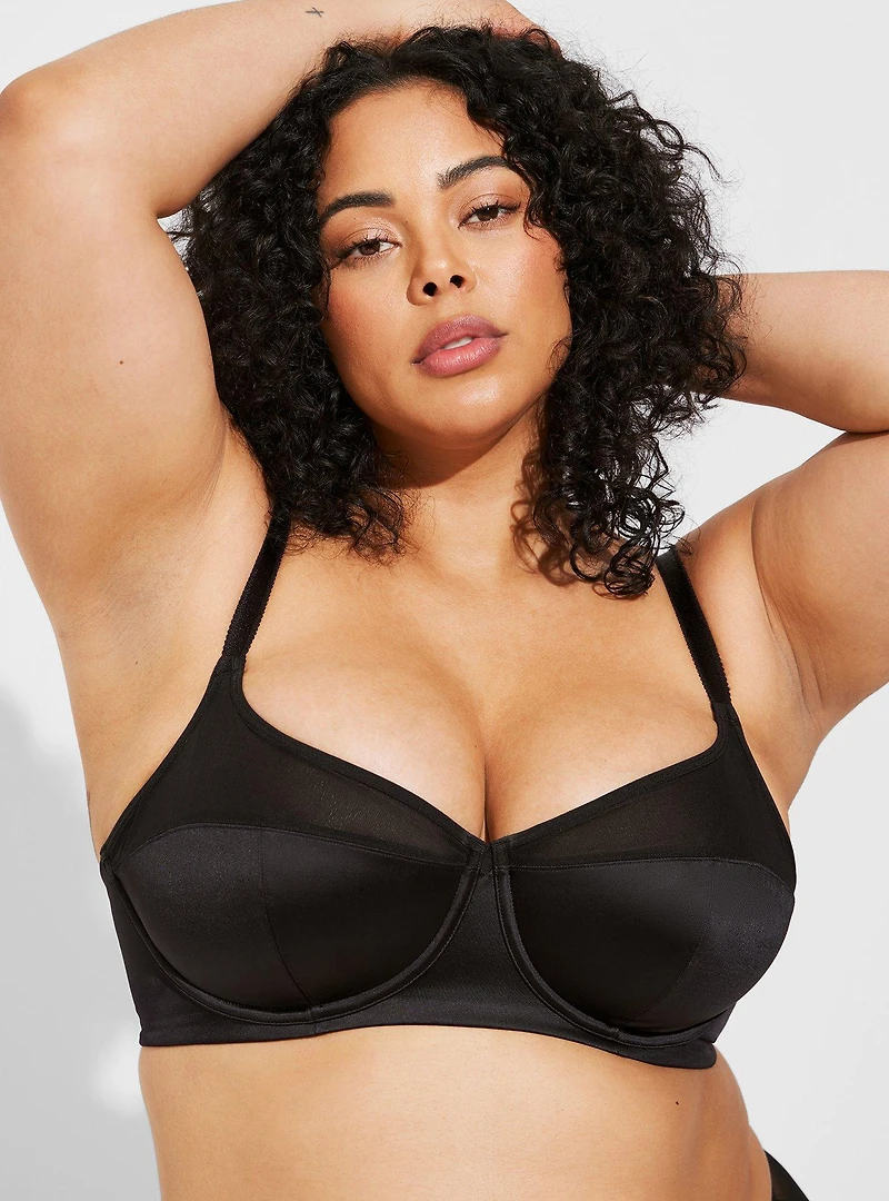 Balconette Unlined Shine Straight Back Bra