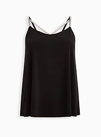 Studio Knit V-Neck Jewel Strappy Swing Cami