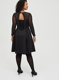 Mini Scuba Illusion Neck Dress