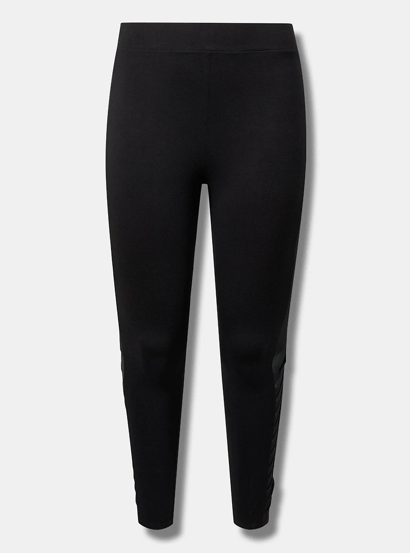 Premium Legging with Twisted Mesh Side