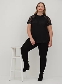 Georgette Lace Trim Blouse