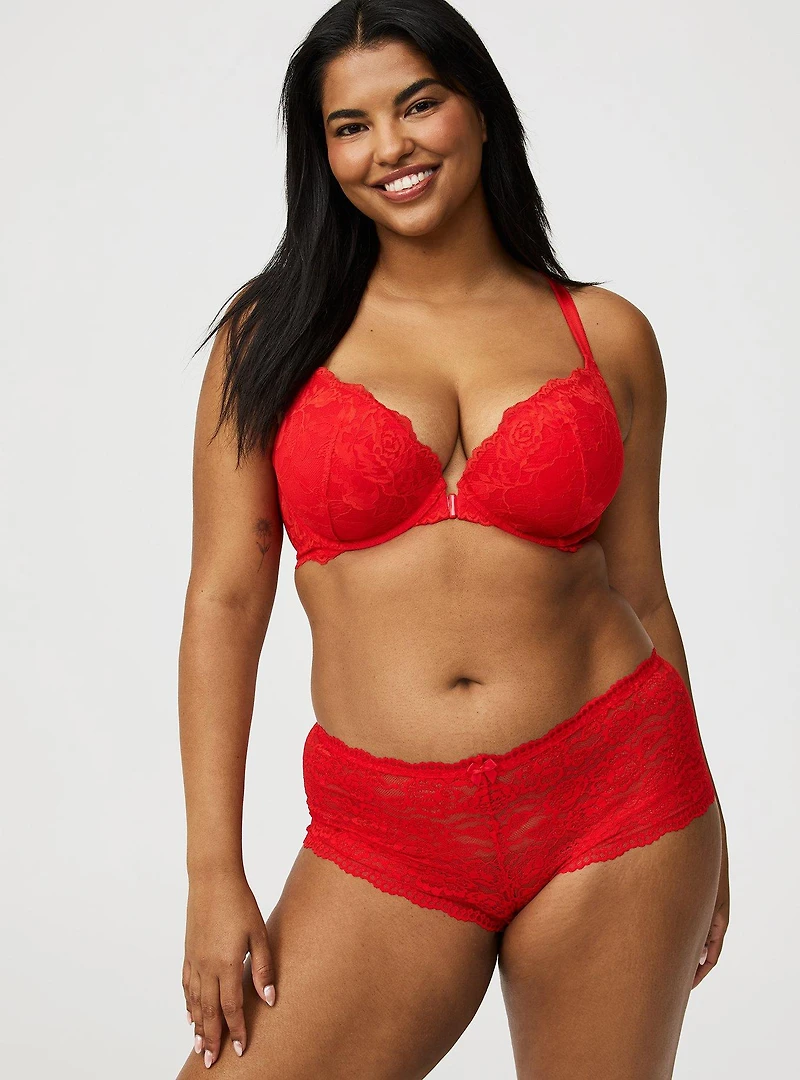 XO Plunge Push-Up Front-Close Bra
