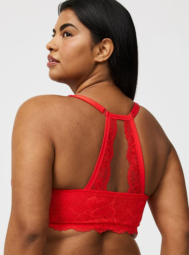 chinese dress ladies Red Lace Cross Tie Back Dress UsTrendy