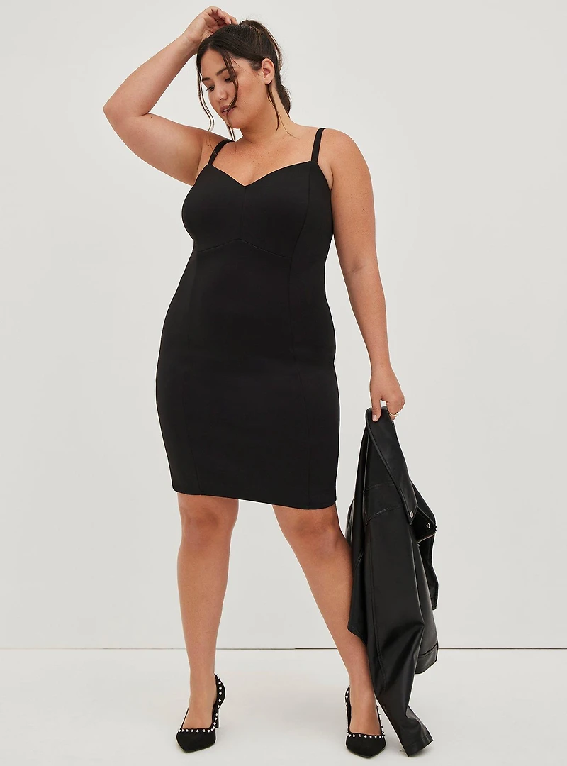 Mini Scuba Lace-Up Bodycon Dress