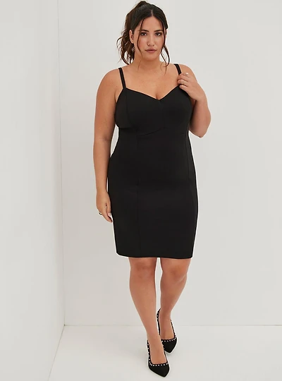 Mini Scuba Lace-Up Bodycon Dress