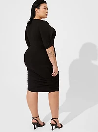 Mini Super Soft Elbow Sleeve Bodycon Dress