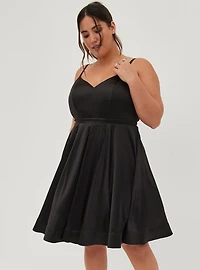 Mini Satin Skater Dress