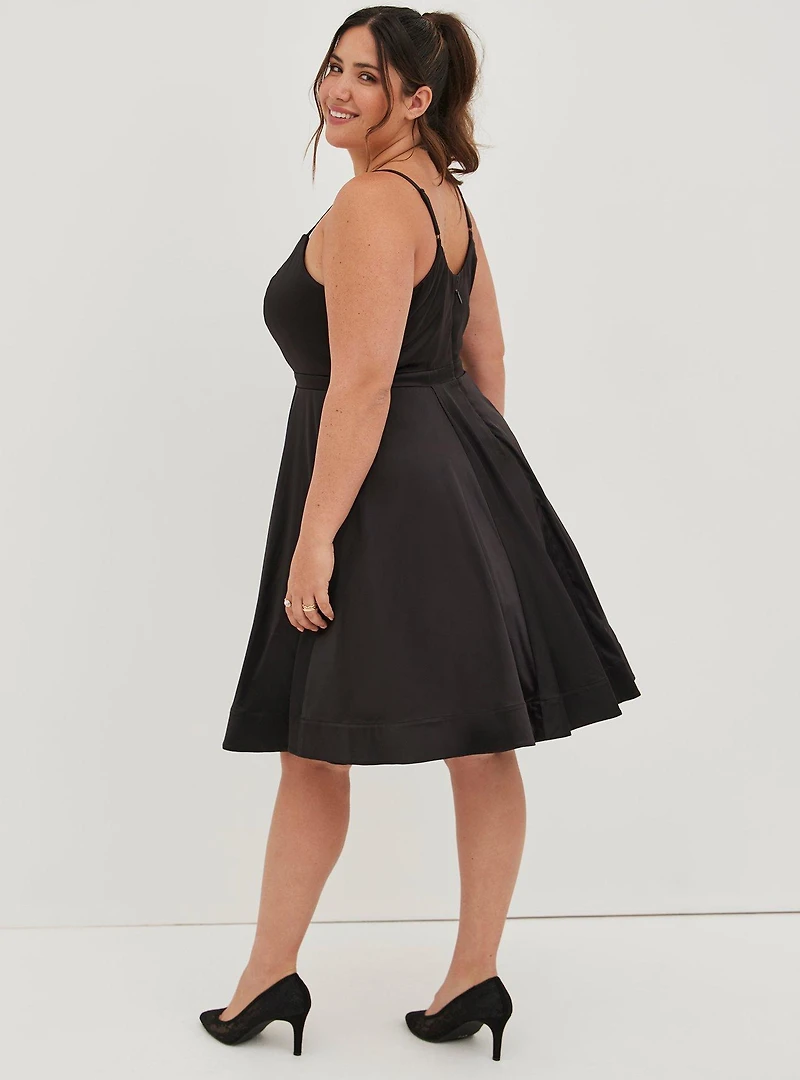 Mini Satin Skater Dress