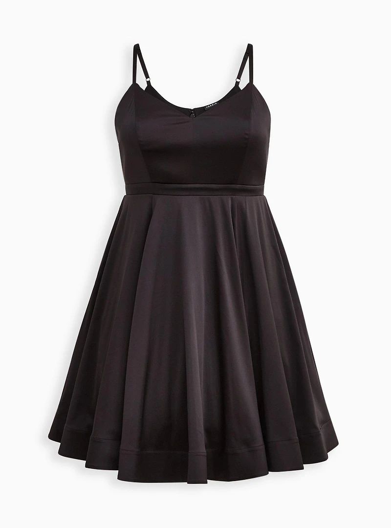 Mini Satin Skater Dress