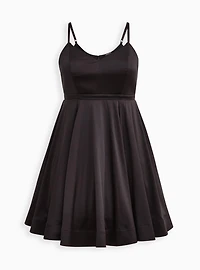 Mini Satin Skater Dress
