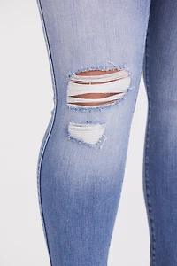 Bombshell Skinny Premium Stretch High-Rise Destructed Jean