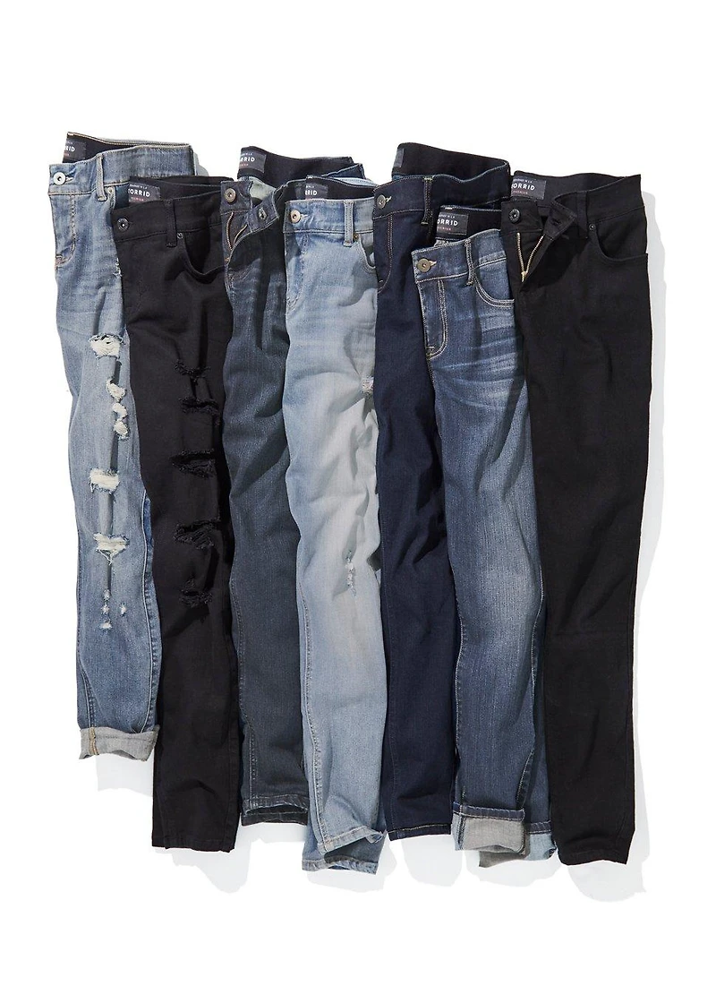 Bombshell Skinny Premium Stretch High-Rise Destructed Jean