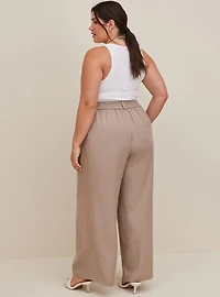 Wide Leg Studio Linen High-Rise Pant