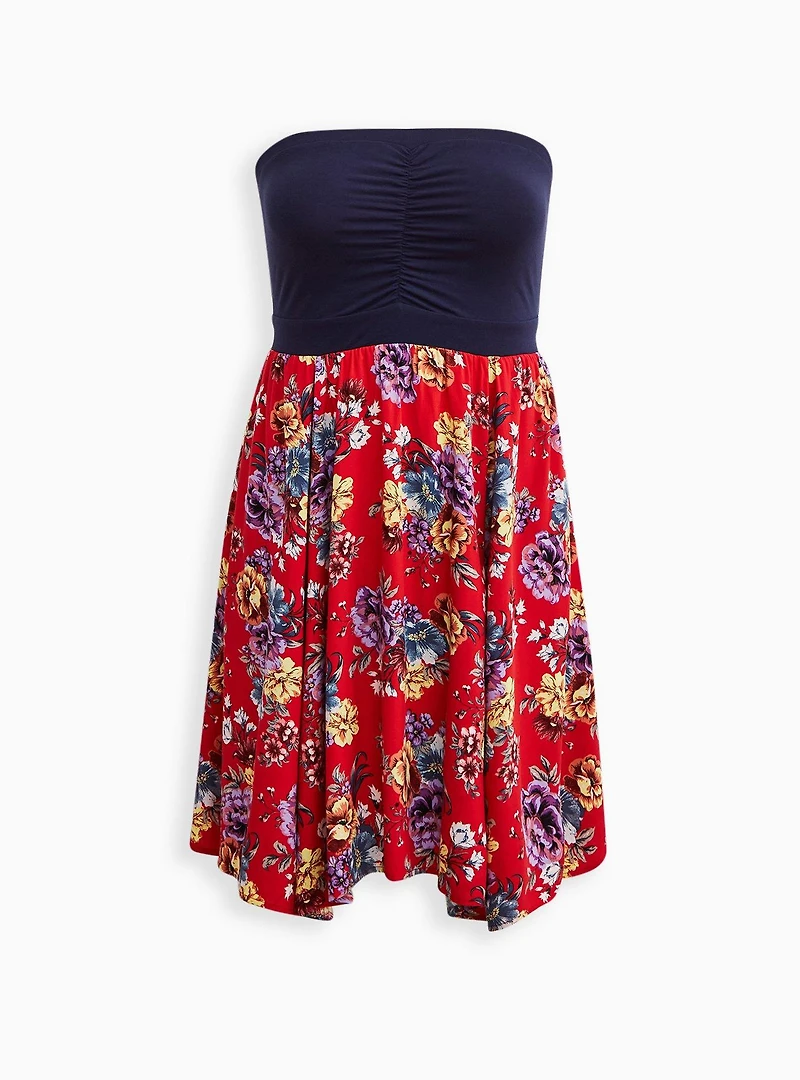 Mini Challis Hanky Hem Dress