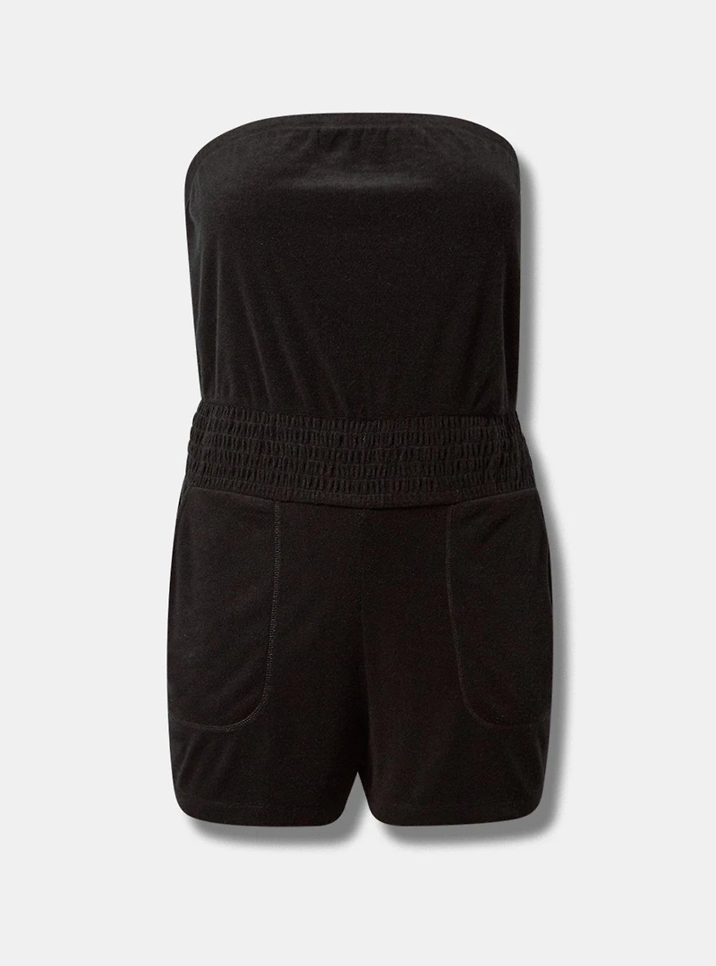 Strapless Terry Romper