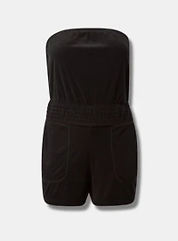 Strapless Terry Romper