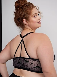 Flocked Mesh Bralette