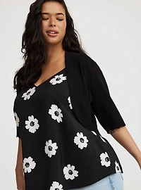 Scalloped Crop Sweater Shrug