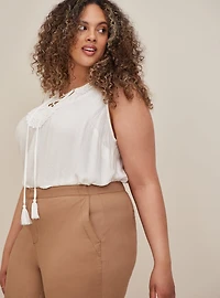 Comfort Flex Waistband Slim Taper Stretch Twill High-Rise Pant