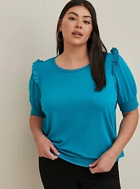 Lt Weight French Terry Crew Neck Short Sleeve Sweatshirt