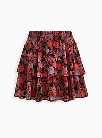 Mini Crinkle Lurex Tiered Skirt