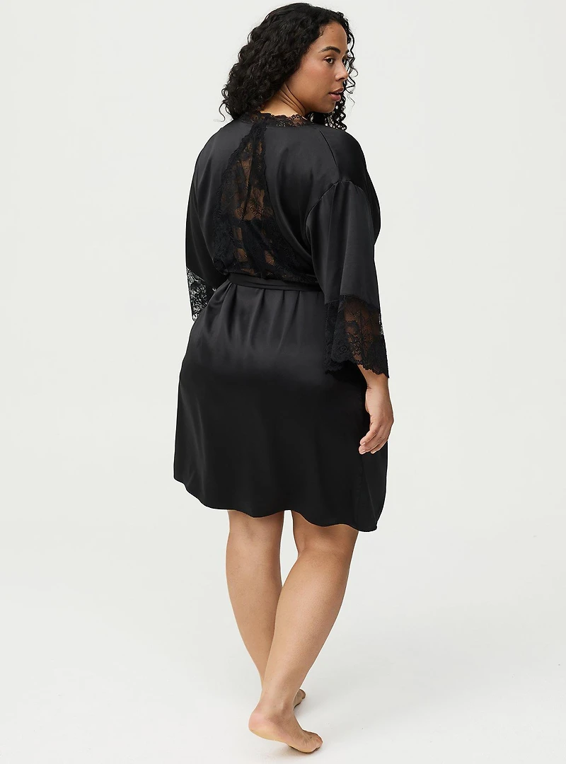 Satin And Lace Retro Robe