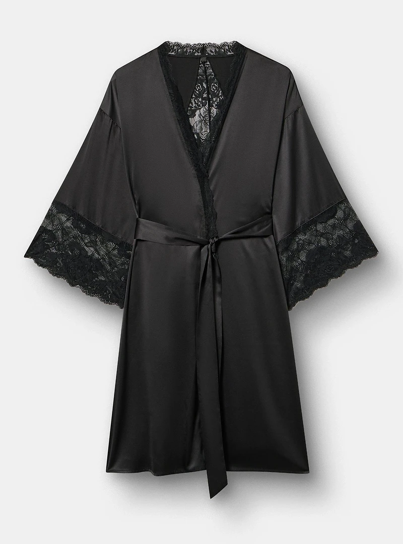 Satin And Lace Retro Robe