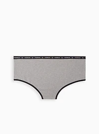 Cotton Mid Rise Cheeky Logo Panty