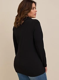 Studio Knit Shirred Front Button-Front Shirt