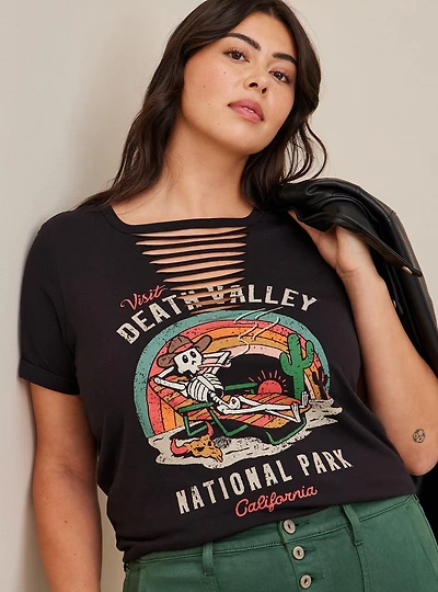 Death Valley Cotton Poly Slash Tee