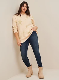 Jacquard Pullover Hooded Sweater