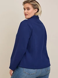 Fleece Drape Front Jacket