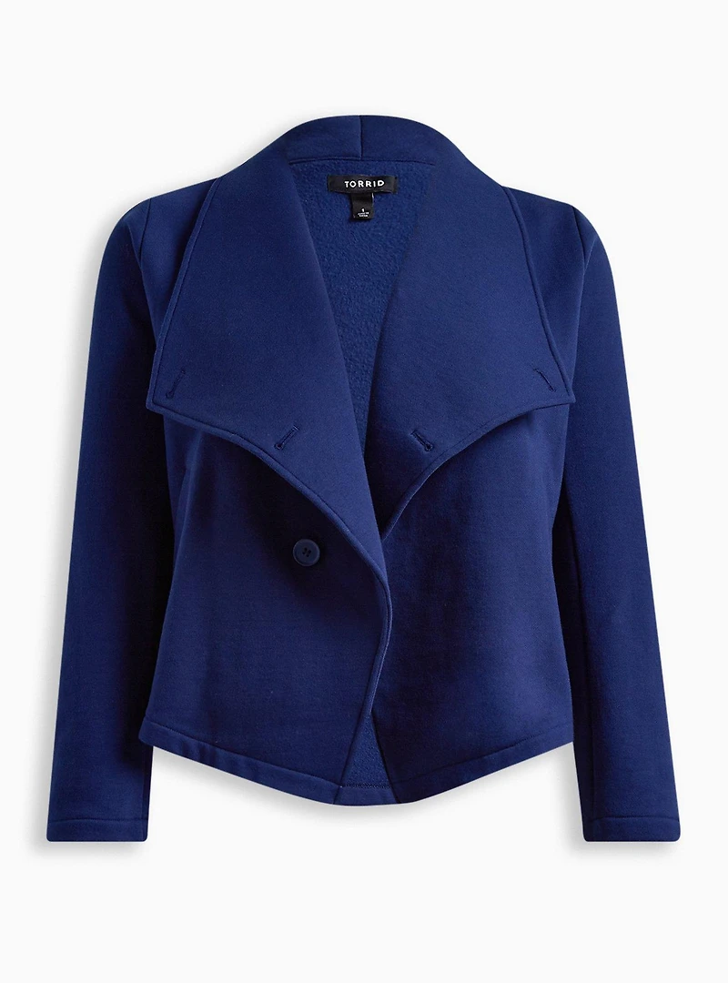 Fleece Drape Front Jacket