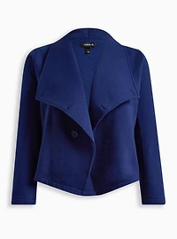 Fleece Drape Front Jacket