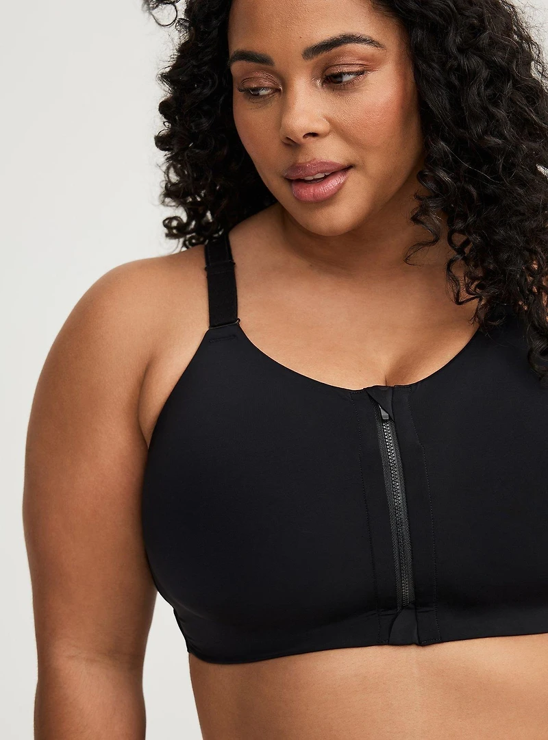Wire-Free Hi-Impact Zip-Front Sports Bra