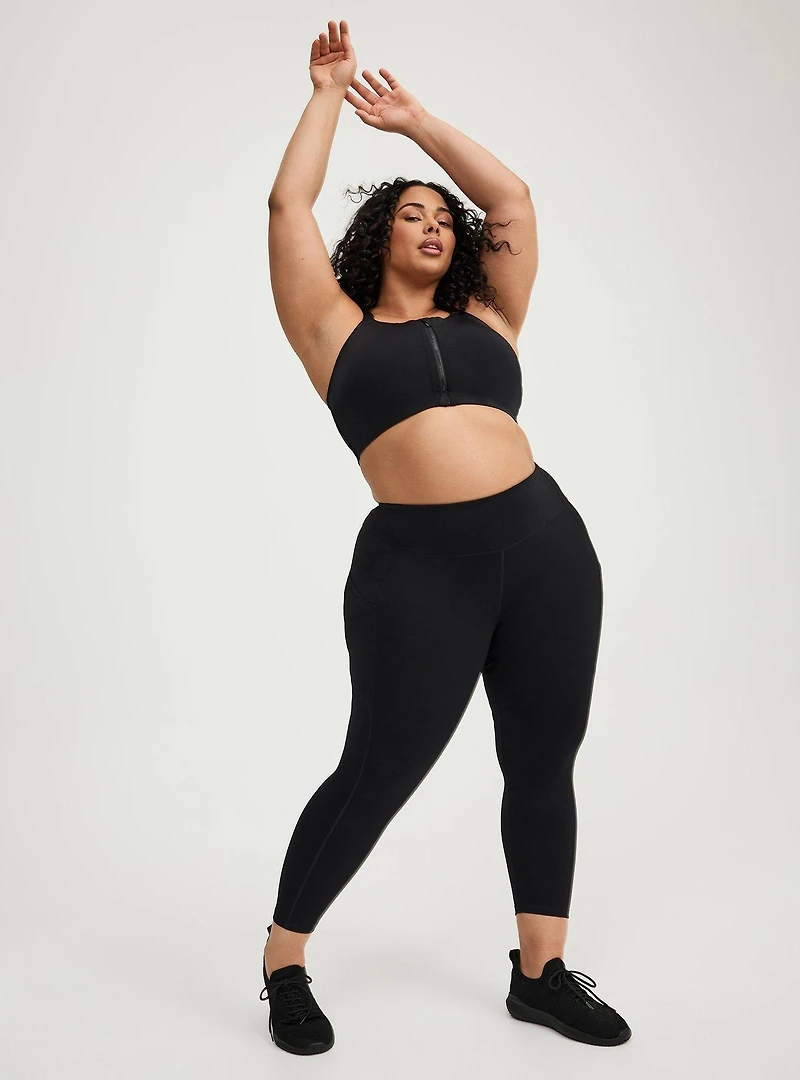 Wire-Free Hi-Impact Zip-Front Sports Bra