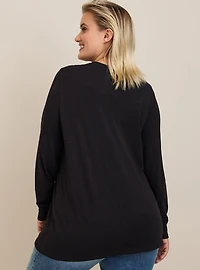 Vintage Super Soft Slub Crew Neck Long Sleeve Tee