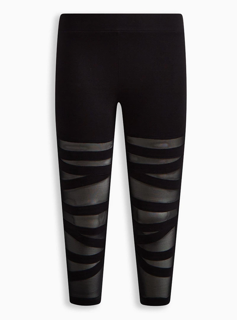 Crop Front Mesh Legging