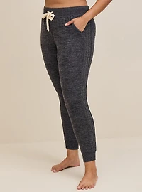 Super Soft Plush Full Length Cable Lounge Jogger