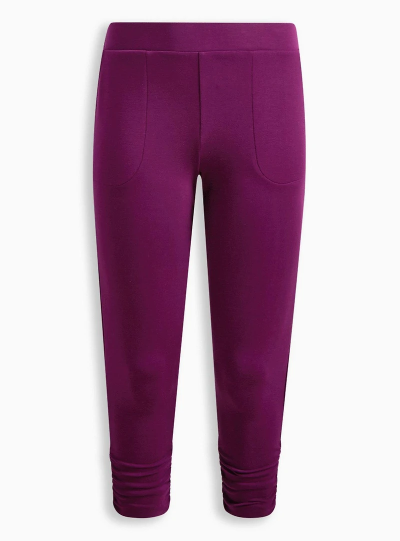 Crop Pull On Skinny Studio Cupro High Rise Side Cinch Pant (Tall